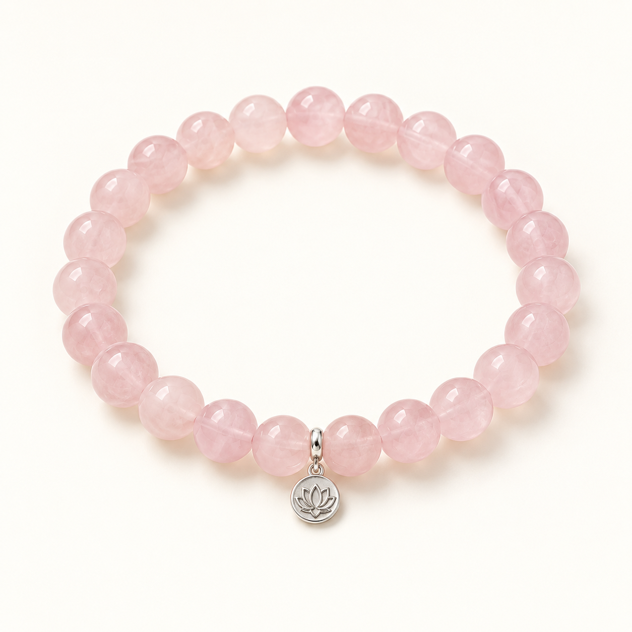 Rose Quartz Lotus Bracelet